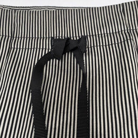 Hugo Boss Skirt Size 4 Mini Gray Black Stripped Pleated Y2K silk cotton blend - Picture 5 of 15